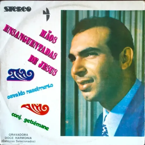 Lp Disco de Vinil Gospel Evangélico Osvaldo Nascimento - Mãos ensanguentadas de Jesus