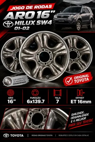 Jogo de rodas aro 16" Hilux SW4