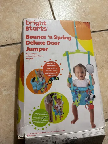 SALTADOR DE PORTA PARA BEBÊ BRIGHT STARTS - BOUNCE ?N SPRING DELU