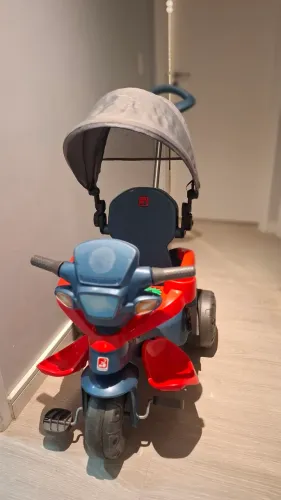 Triciclo Velobaby Reclinável C/ Capota Bandeirante