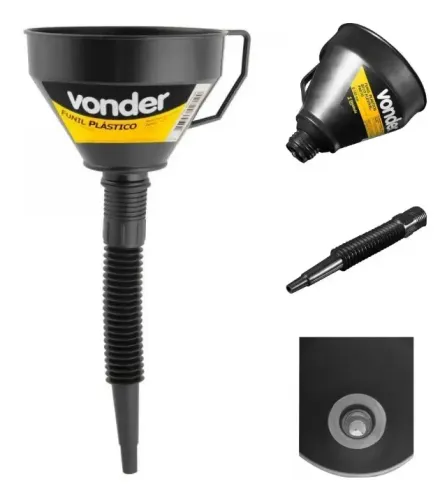 Funil com peneira bico flexível 140mm Vonder - Novo a pronta entrega
