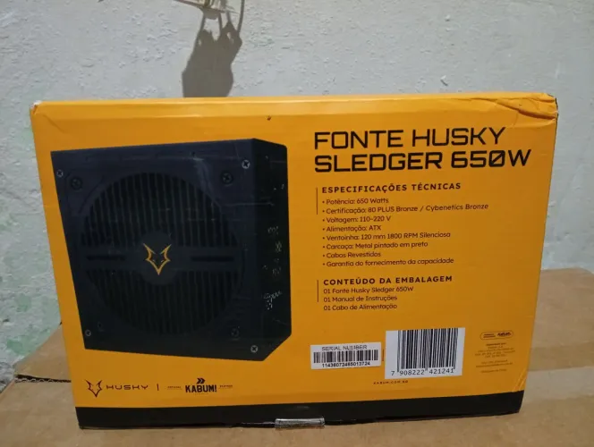 Fonte 650w Husky 80 Plus Bronze