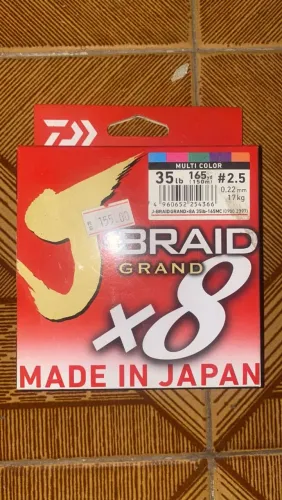 Linha de pesca Multifilamento Daiwa J- Braid Grand X8 35lb 150m