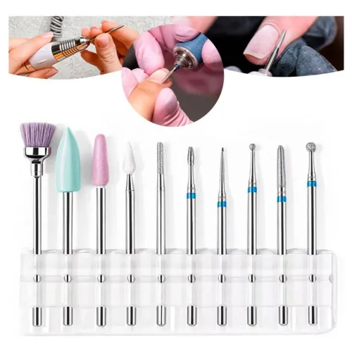 Kit C/10 Brocas Diamantadas Cutilagem Para Manicure
