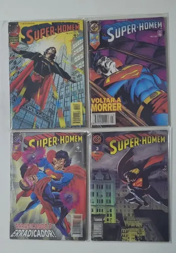 Lote HQs Superman - Zero Hora, Versus Apocalypse (Antigas / 1995-96 / Formatinho / Abril).
