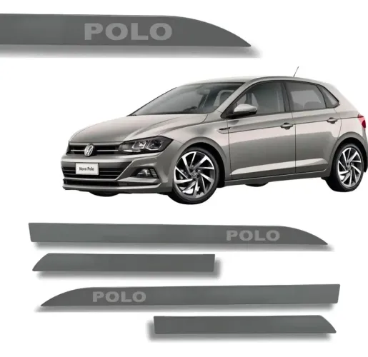 Friso lateral polo cinza platinum