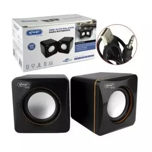 Caixinha De Som Potente Para Computador Subwoofer Potente Notebook Pc Usb 6w P2