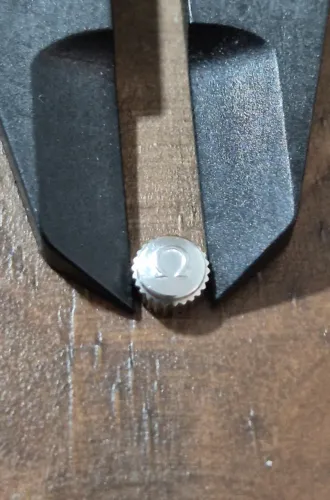 Coroa prateada 4,9mm original relógio Omega