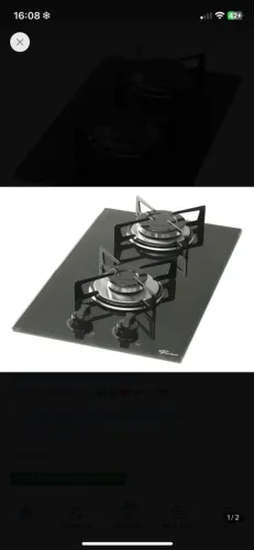 Cooktop 2 bocas a gaz