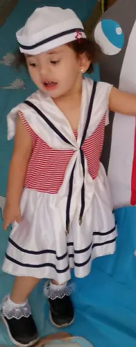 Fantasia vestido marinheira de 2 a 3 anos