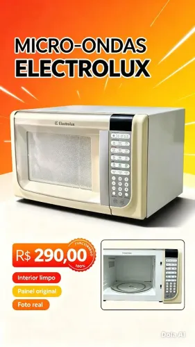 Microondas Electrolux funcionando perfeitamente garantia de 3 meses