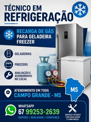 Técnico de refrigeração recarga de gás