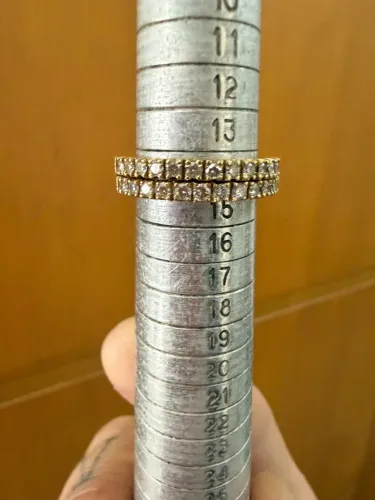 Anéis Aparador de ouro 9.24g 18k procedência garantia eterna