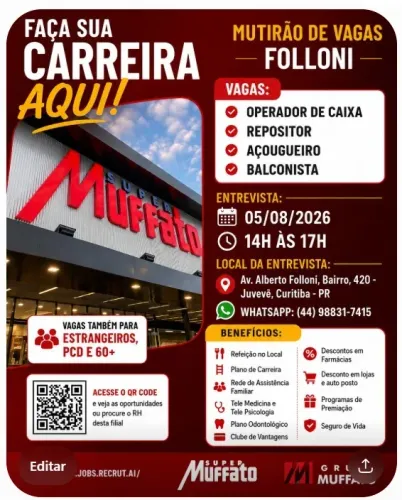 MUTIRÃO DE EMPREGO - MUFFATO FOLLONI