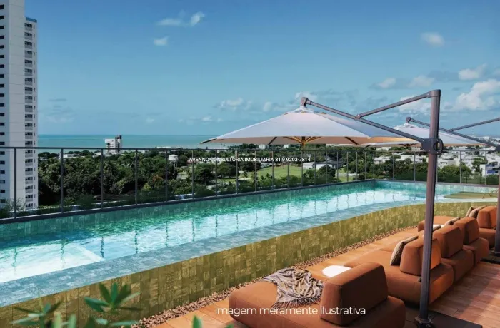 Studio à venda em Boa Viagem próximo à praia com rooftop e lazer completo