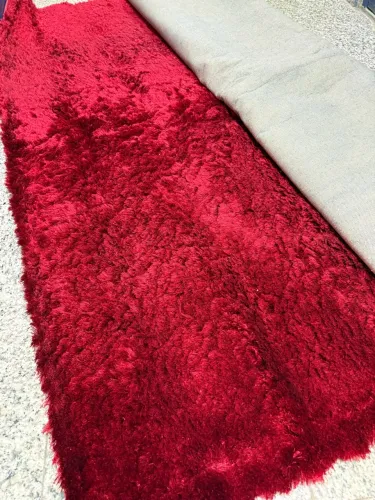 Tapete Buchara Brilhante Vermelho 2,00 × 2,50 m - Pelo Alto