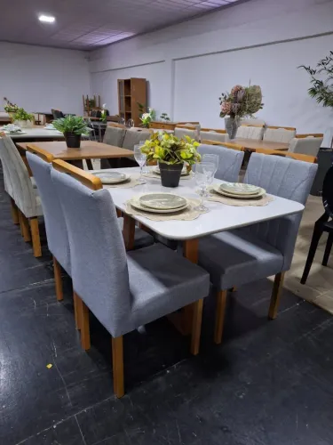MESA DE JANTAR 120X80MT COM 4 CADEIRAS 
