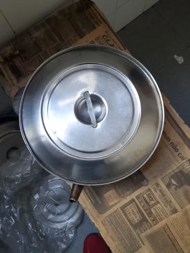 Marmita inox para aquecimento banho Maria