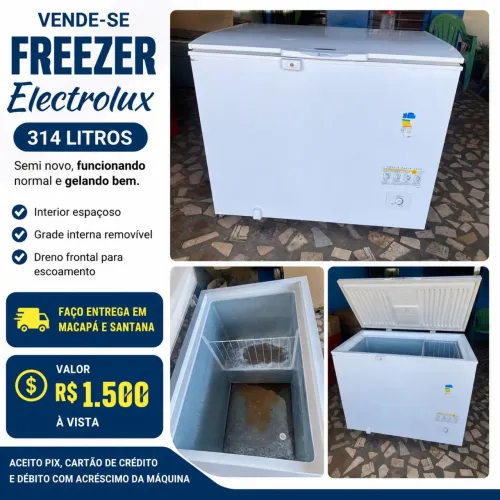 Freezer Electrolux semi novo. ENTREGO