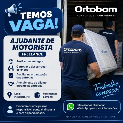 Ajudante de motorista free-lancer ou efetivo