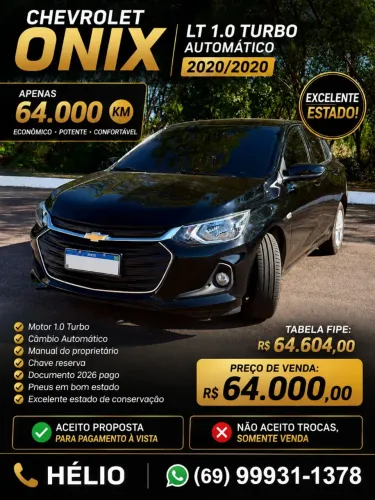 Chevrolet Onix Hatch LT 1.0 12V TB Flex Aut. 4P 2020