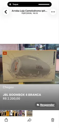 Bombox 4 branca e preta novinha na caixa 