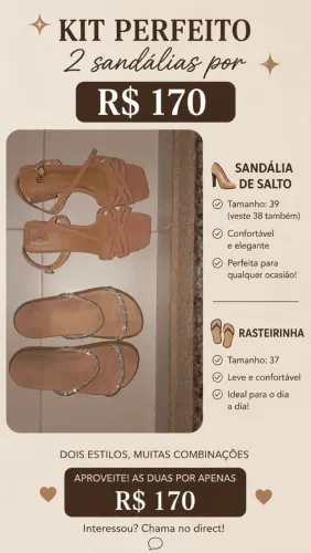 ?KIT COM 02 SANDÁLIAS ?