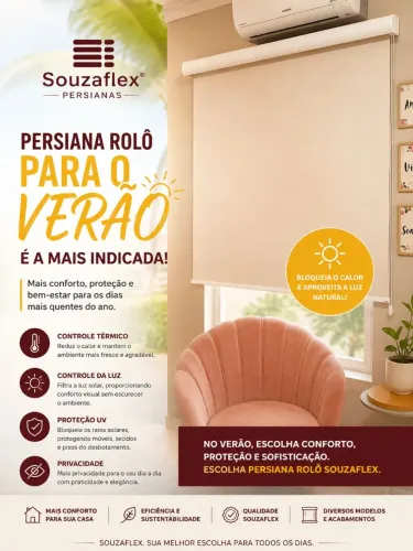 Persianas ?.Opções manuais ou motorizadas