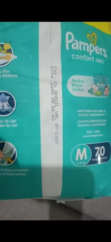 Fraldas pampers conforto sec