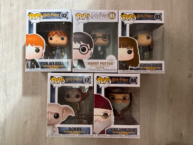 Funko Pop - Harry Potter (Harry Potter, Rony Wesley, Hermione Granger, Dobby, Dumbledor)