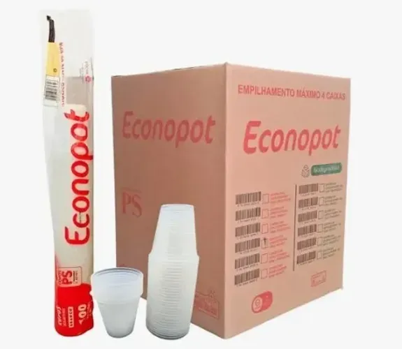 Copo Descartável Econopot 200ml Caixa com 2.500 Unidades