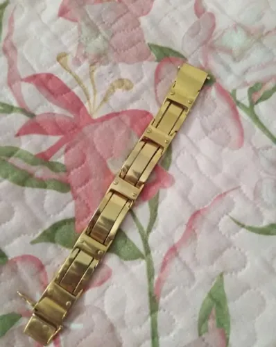 Bracelete de prata banhado a ouro 