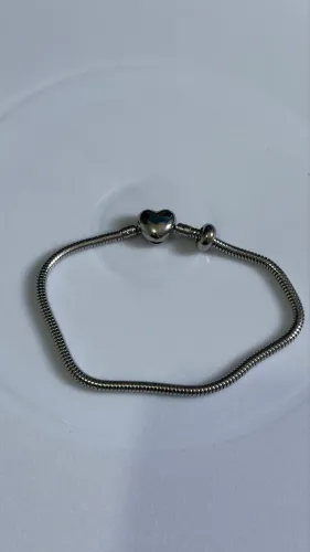 Pulseira de Berloque Coração Prata 925