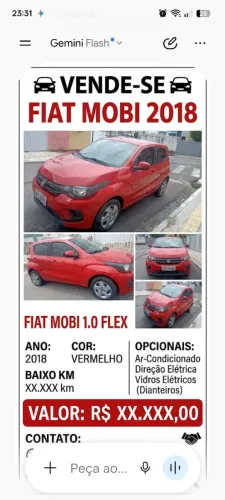 Fiat Mobi Like 1.0 Fire Flex 5P. 2018