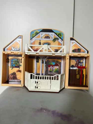 Playmobil original 5418 - Estábulo portátil de cavalos 