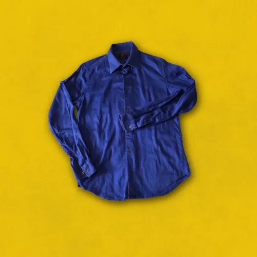 Camisa Social Zak Cotton Stretch Azul Royal / Bic - Tamanho 1