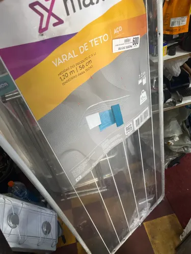Varal de teto em aço 1,20 M