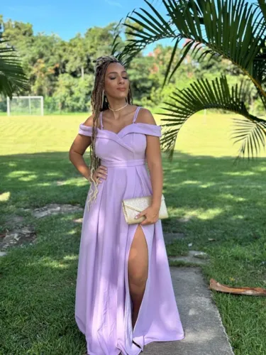 Vestido cor lavanda