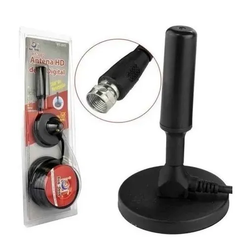 Antena Hd De Tv Digital Rt-3003 Interno Externo 5m Cabo