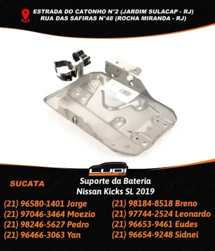 Suporte da Bateria Nissan Kicks SL 2019