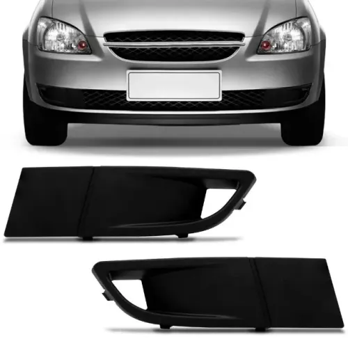 Par Moldura Farol Auxiliar Chevrolet Corsa Classic 2011 à 2016 - 12119