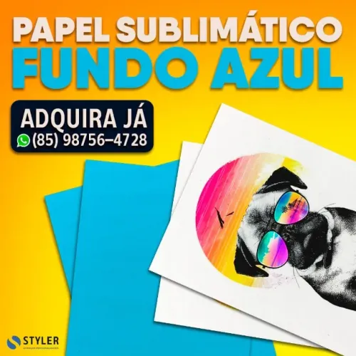 Papel Para Sublimação Fundo Azul