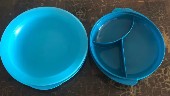 2 pratos-marmitas da Tupperware 