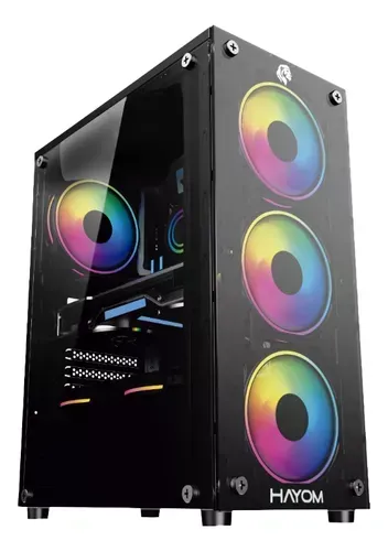 Gabinete Gamer Hayom GB1749 - Estilo e Performance com 4 Fans RGB e Vidro Temperado