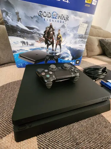 Ps4 slim desbloquead  zero pouco usado passo cartão 