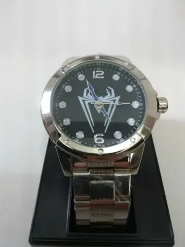 Relógio fundo aranha masculino pulseira em aço