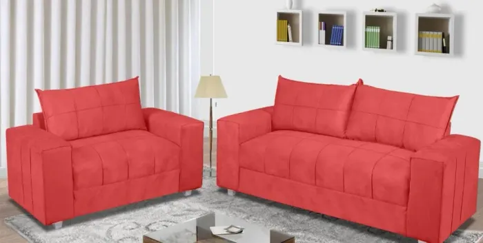 Sofá 3x2 Lugares o Conjunto Tecido Veludo. São Produtos Novos Direto de Fábrica P/Sua Casa