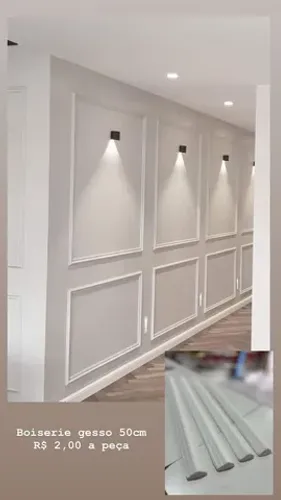 Boiserie gesso R$ 2,00 a peça 