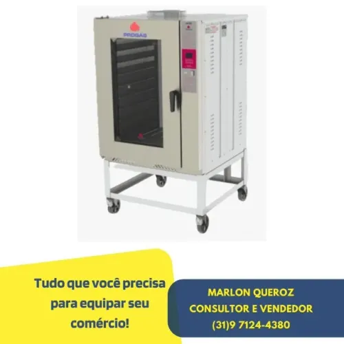 Forno Turbo Progas 8 Esteiras Novo 110/220v