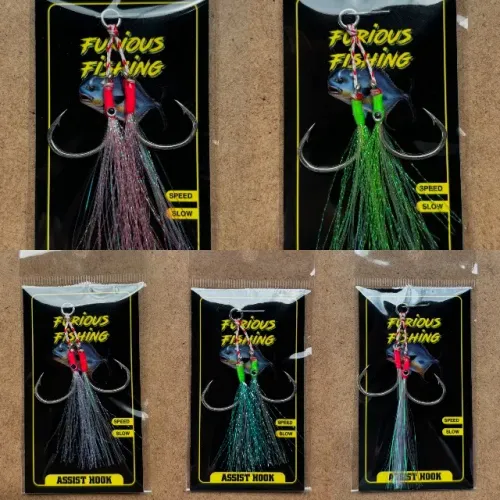 ASSIST HOOK DUPLO ANZOL 2/0 P/ SLOW JIG - COM 5 PARES